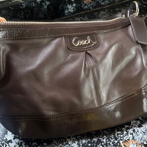 Coach Park Chocolate Leather Shoulder Bag